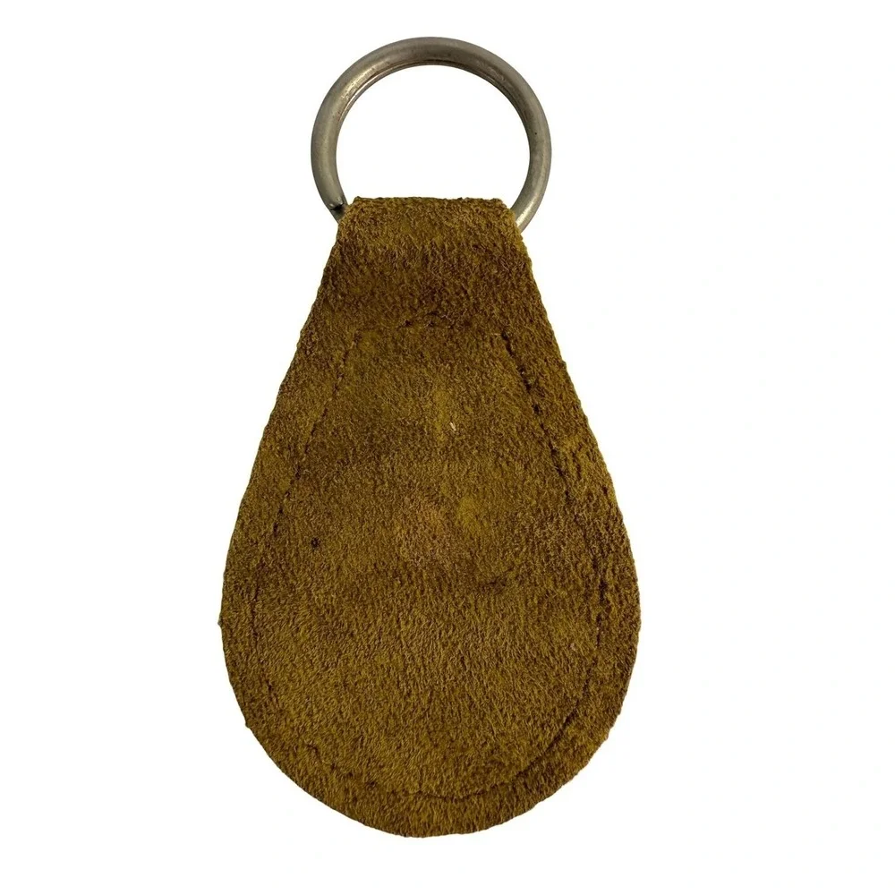 Buick Century Keychain Suede Leather Metal Logo Ring USA